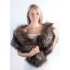 Silver fox fur stole